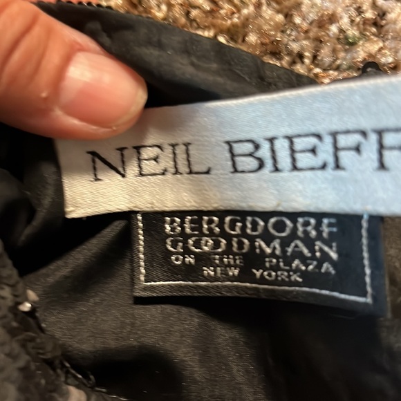 Neil Bieff vintage 80’s all black sequin dress approximate size 6 - Picture 7 of 8